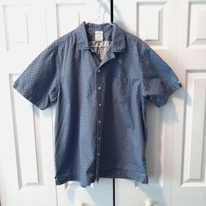 Brooks Brothers Size LARGE Men's Regent Fit Camp Shirt Blue Foulard